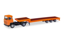 Herpa 321730 - H0 - Scania 141 Tieflade-Sattelzug - orange
